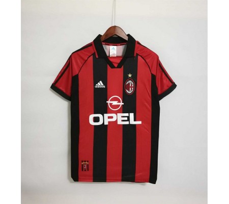 AC Milan 98/99 Home Red&Black Soccer Jersey